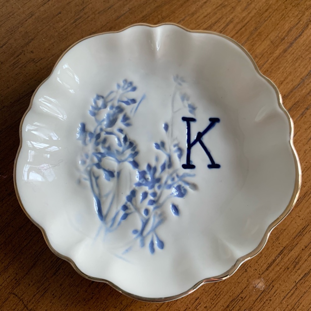 Monogram trinket dish